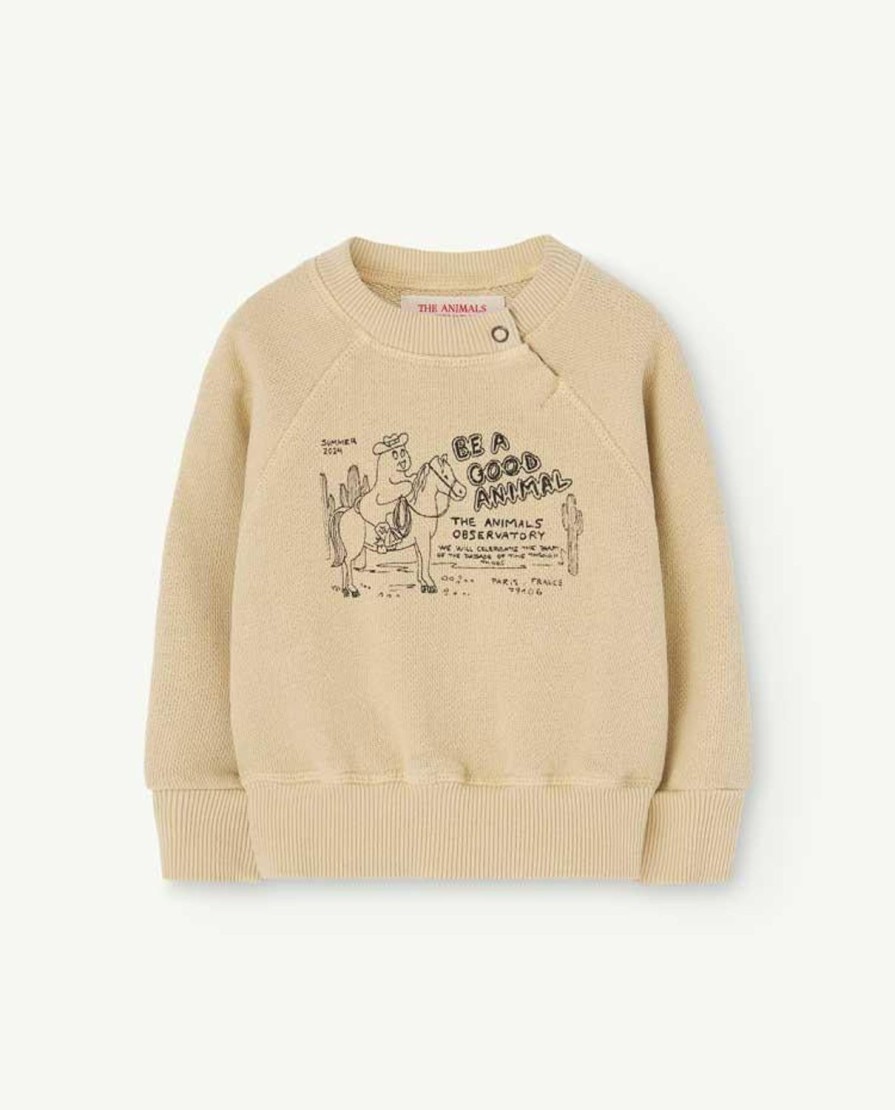 Baby The Animals Observatory | Beige Haai Babysweatshirt