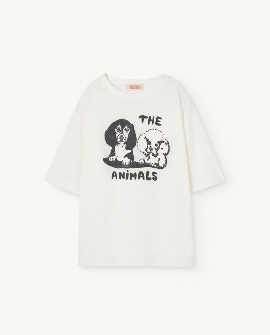 Kind The Animals Observatory | Witte Puppy'S Haan Oversize T-Shirt