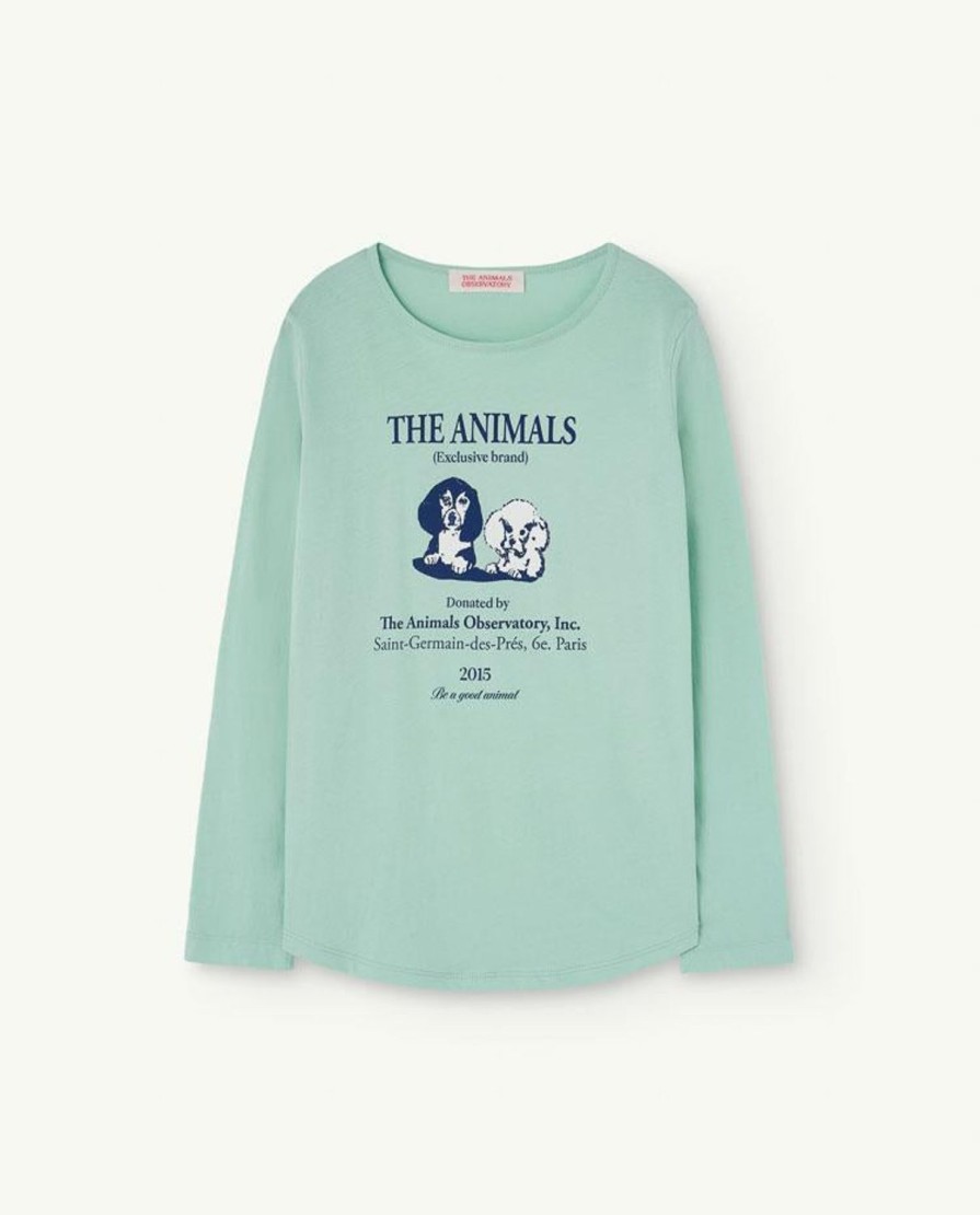 Kind The Animals Observatory | Turkoois Cricket-T-Shirt Met Lange Mouwen