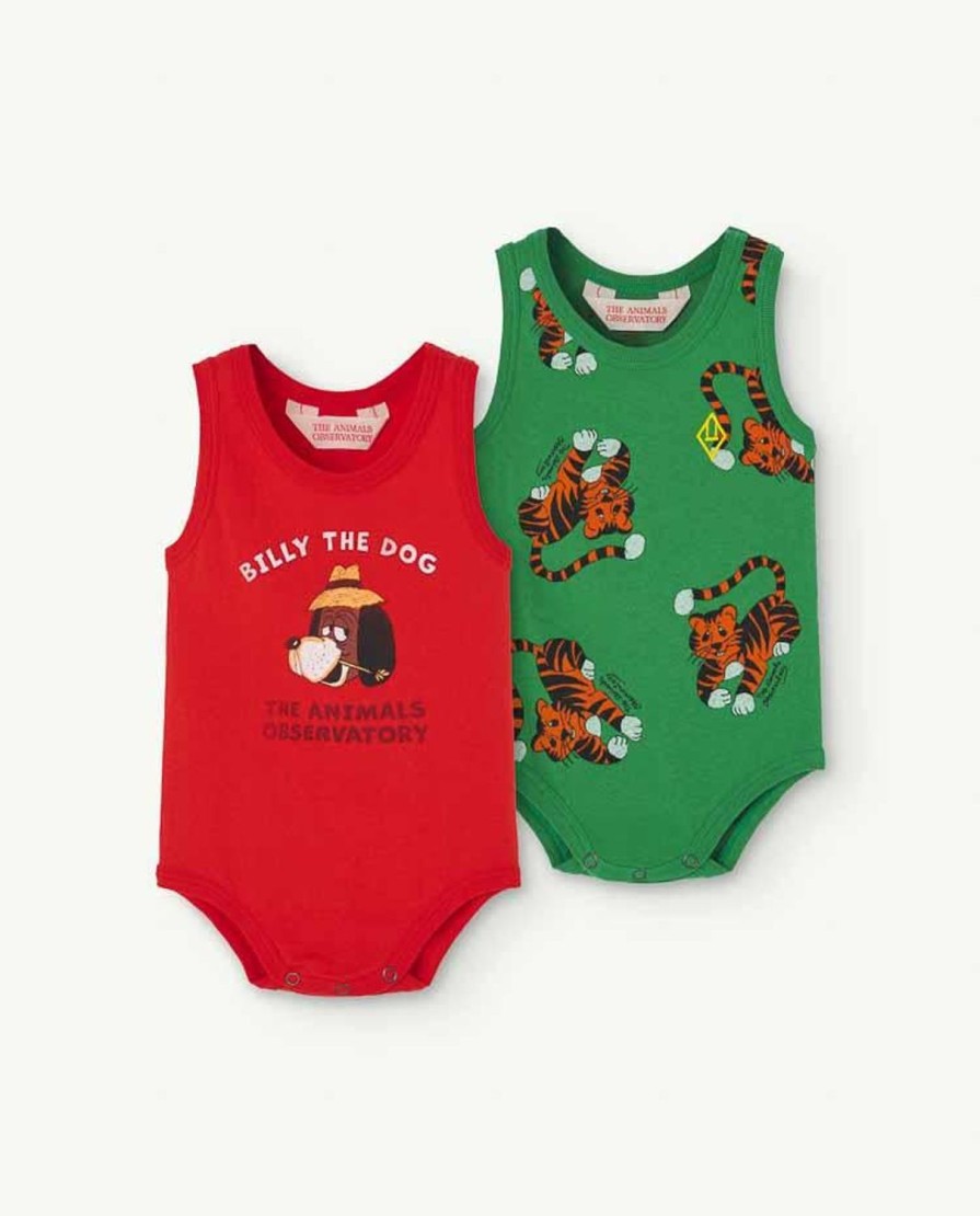 Baby The Animals Observatory | Rode Pack Schildpad Baby Bodysuit