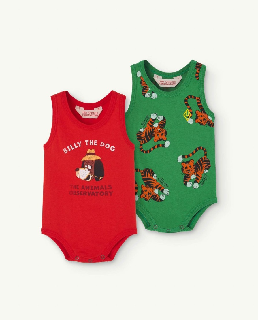 Baby The Animals Observatory | Rode Pack Schildpad Baby Bodysuit