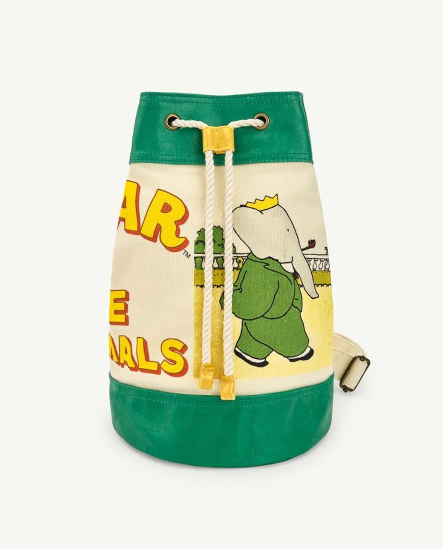 Accessoires The Animals Observatory | Babar Groene Rugzak Met Trekkoord