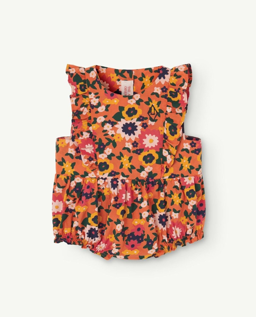 Baby The Animals Observatory | Oranje Meerkat Baby Romper