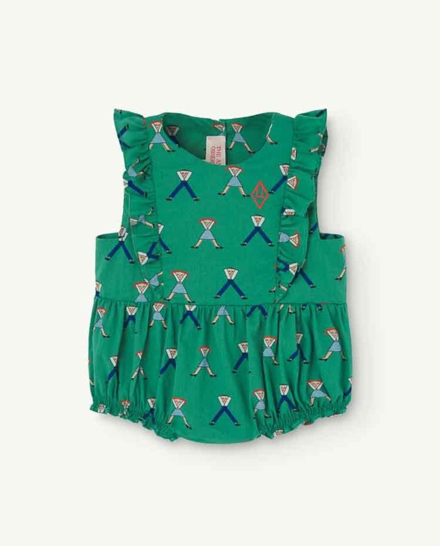 Baby The Animals Observatory | Groene Meerkat Baby Romper