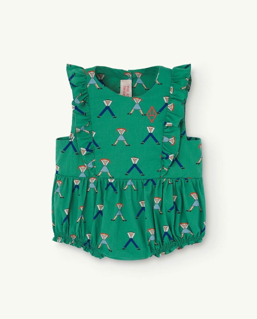 Baby The Animals Observatory | Groene Meerkat Baby Romper