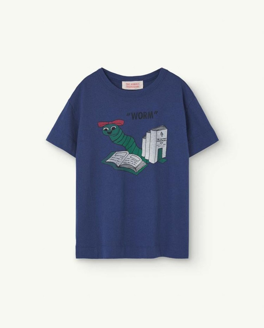 Kind The Animals Observatory | Diepblauw Haan T-Shirt