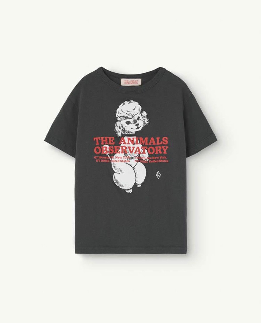 Kind The Animals Observatory | Gerecycled Zwart Poedelhaan-T-Shirt