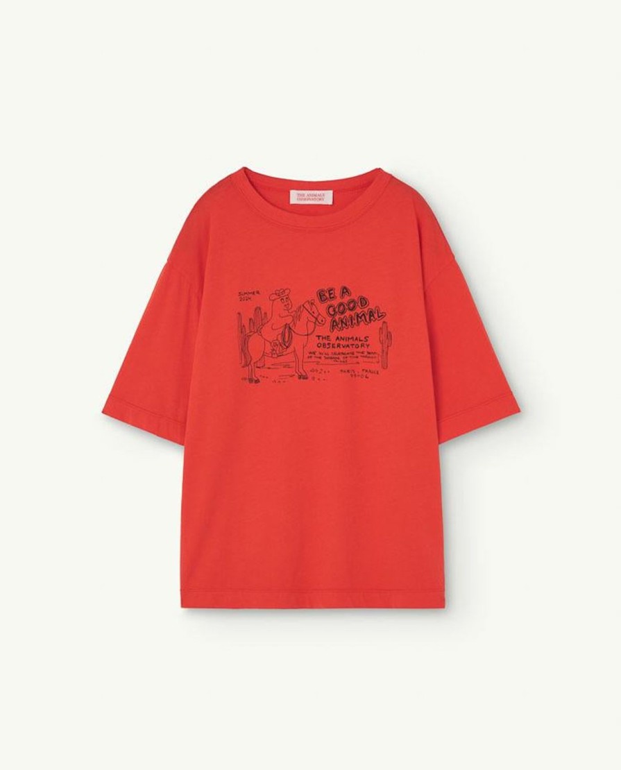 Kind The Animals Observatory | Oversized T-Shirt Met Rode Haan