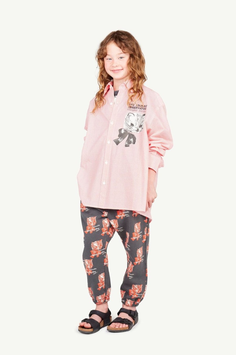 Kind The Animals Observatory | Witte Kitten Wolf Oversized Shirt