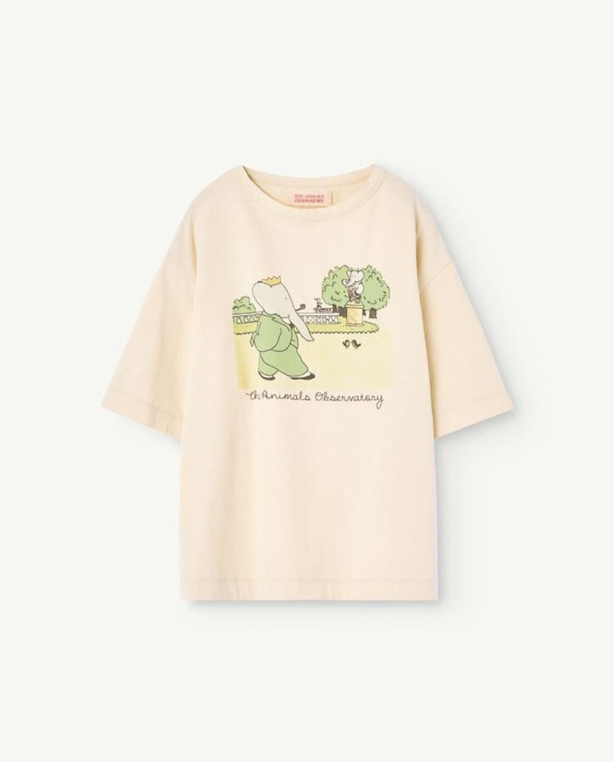 Kind The Animals Observatory | Babar Ecru Oversized T-Shirt Met Haan